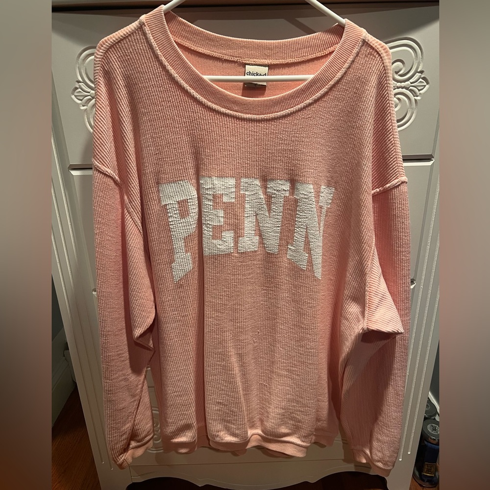 Light Pink Waffle UPenn Crewneck